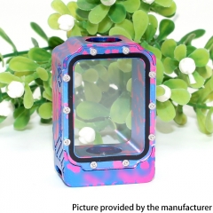 SXK Mission XV Style Space Pod Boro Tank for SXK BB Billet AIO Box Mod Kit - Blue Pink