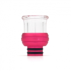 510 Drip Tip Aluminum+ Glass Mouthpiece for RTA RDA Vape Atomizer - Pink