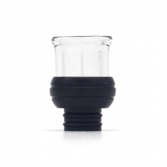 510 Drip Tip Aluminum+ Glass Mouthpiece for RTA RDA Vape Atomizer - Black