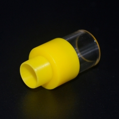510 Drip Tip POM + Glass Mouthpiece for RTA RDA Atomizer - Yellow