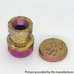 Authentic MK MODS Ti-type2 Titanium Alloy Drip Tip + Button Set for dotMod dotAIO V1 V2 Pod - Pink