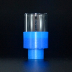 510 Drip Tip POM + Glass Mouthpiece for RTA RDA Vape Atomizer - Blue