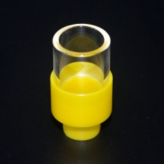 510 Drip Tip POM + Glass Mouthpiece for RTA RDA Atomizer - Yellow
