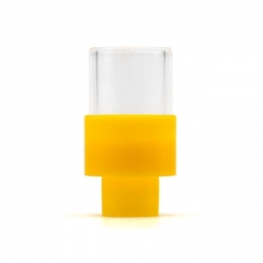 510 Drip Tip POM + Glass Mouthpiece for RTA RDA Atomizer - Yellow