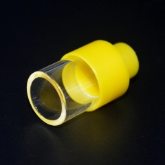 510 Drip Tip POM + Glass Mouthpiece for RTA RDA Atomizer - Yellow