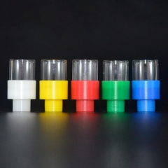 510 Drip Tip POM + Glass Mouthpiece for RTA RDA Atomizer - Yellow