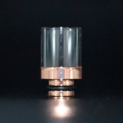 510 Drip Tip Stainless Steel + Glass Mouthpiece for RTA RDA Vape Atomizer - Copper