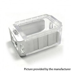 S-ProRo Style Aluminum + PC Boro Tank for SXK BB Billet AIO Box Mod Kit - Silver +Translucent