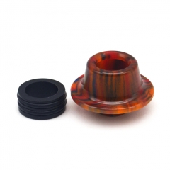 Resin 510 Drip Tip + Adapter Anti - Frying Flat 810 Vape Mouthpiece for RTA Tank RDA  - Red Orange