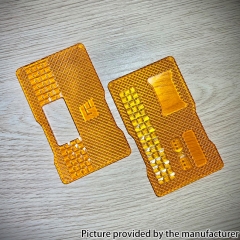 Replacement Square Button Front + Back Door Panel Plates for BB Billet Box Vape Mod - Orange