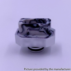 Kontrl Mag Style Aluminum Resin 510 Drip Tip - Sliver + White
