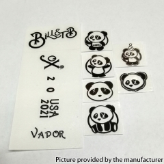 Wick'd Style Metal Stickers Set for SXK BB Billet Box Mod Kit - Black