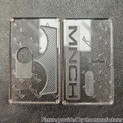 NS X MONARCHY Style Front + Back Cover Panel Plate for BB Billet Box Mod Kit 2PCS - Transparent