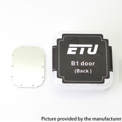 Authentic ETU B1 Titanium Alloy Replacement Back Door Cover Plate for SXK BB Billet Boro Tank - Silver