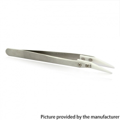 UD Ceramic + Stainless Steel Elbow Tip Tweezers - Sliver