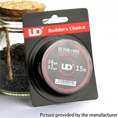 UD SS316L KA1 Clapton Wire 26GA + 32GA Heat Wire 15FEET