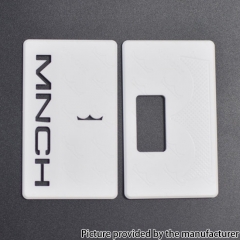 NS X MONARCHY Square Button Style Front + Back Cover Panel Plate for BB Billet Box Mod Kit 2PCS - White