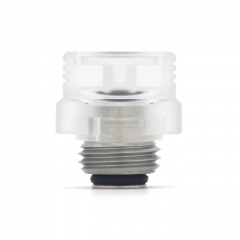 Protocol MVP Style Sainless Steel + PC Drip Tip for BB  Billet  Boro AIO Box Mod - Silver + Transparent