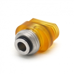Protocol MVP Style Sainless Steel + PEI Drip Tip for BB  Billet  Boro AIO Box Mod - Silver + Yellow
