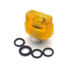 Protocol MVP Style Sainless Steel + PEI Drip Tip for BB  Billet  Boro AIO Box Mod - Silver + Yellow