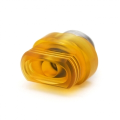 Protocol MVP Style Sainless Steel + PEI Drip Tip for BB  Billet  Boro AIO Box Mod - Silver + Yellow