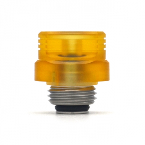 Protocol MVP Style Sainless Steel + PEI Drip Tip for BB  Billet  Boro AIO Box Mod - Silver + Yellow