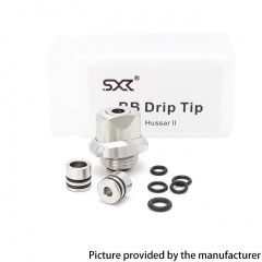 SXK Hussar II Style Drip Tip Set for BB Billet Box Mod - Silver