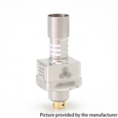 SXK ATOM MK-02 Style RBA Bridge with 2 Air Inserts for Boro Devices Billet BB Mod Kit - Silver