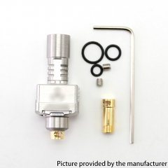 SXK ATOM MK-02 Style RBA Bridge with 2 Air Inserts for Boro Devices Billet BB Mod Kit - Silver