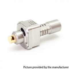 SXK ATOM MK-02 Style RBA Bridge with 2 Air Inserts for Boro Devices Billet BB Mod Kit - Silver