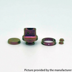 Authentic MK MODS Handmade Engraved Titanium Drip Tip + Button Set for Dotaio V2 - Pink