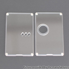 Authentic MK MODS Acrylic Replacement Round Button Front + Back Cover Panel Plate for VandyVape Pulse AIO Mini Kit - Transparent