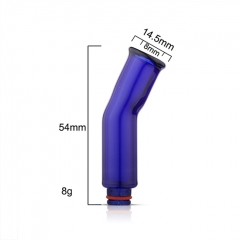 Replacement Long Glass 510 Drip Tip Mouthpiece for RTA RDA Tank - Yellow
