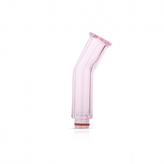 Replacement Long Glass 510 Drip Tip Mouthpiece for RTA RDA Vape Tank - Transparent Pink