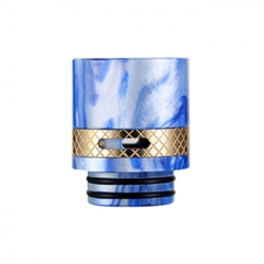 Replacement Resin Adjustable Airflow 810 Drip Tip Mouthpiece for RTA RDA Vape Tank - White Blue