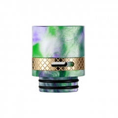Replacement Resin Adjustable Airflow 810 Drip Tip Mouthpiece for RTA RDA Vape Tank - White Green