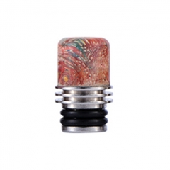 Replacement Stable Wood + SS Base 510 Drip Tip Mouthpiece for RTA RDA Vape Tank - Red