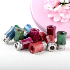 Replacement Stable Wood + SS Base 510 Drip Tip Mouthpiece for RTA RDA Tank - Red
