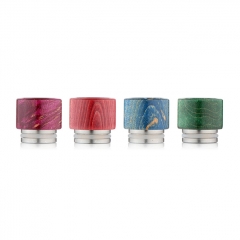 Replacement Stable Wood + SS Base 810 Drip Tip Mouthpiece for RTA RDA Tank -  Purple