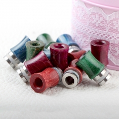 Replacement Stable Wood + SS Base 510 Drip Tip Mouthpiece for RTA RDA Tank - Red