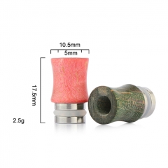 Replacement Stable Wood + SS Base 510 Drip Tip Mouthpiece for RTA RDA Tank - Red