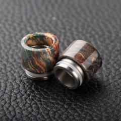 Replacement Stable Wood + SS Base 810 Drip Tip Mouthpiece for RTA RDA Tank -  Purple
