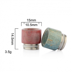 Replacement Stable Wood + SS Base 810 Drip Tip Mouthpiece for RTA RDA Tank -  Purple
