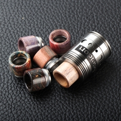 Replacement Stable Wood + SS Base 810 Drip Tip Mouthpiece for RTA RDA Tank -  Purple