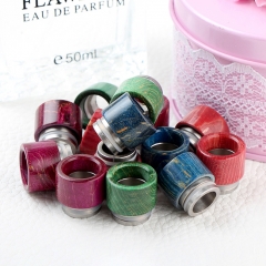 Replacement Stable Wood + SS Base 810 Drip Tip Mouthpiece for RTA RDA Tank -  Purple