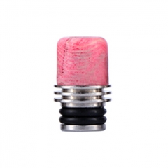 Replacement Stable Wood + SS Base 510 Drip Tip Mouthpiece for RTA RDA Vape Tank - Pink