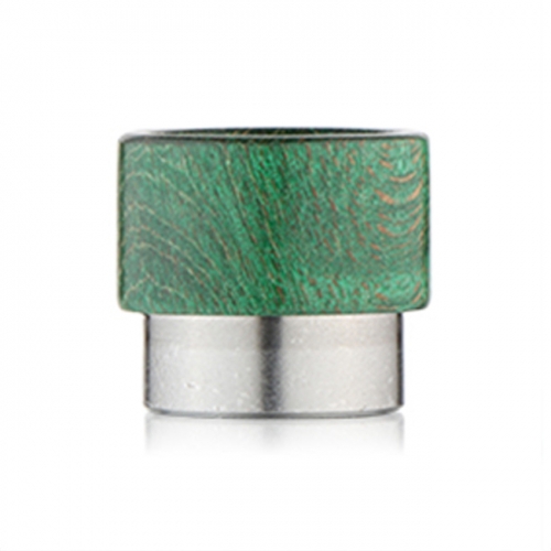 Replacement Stable Wood + SS Base 810 Drip Tip Mouthpiece for RTA RDA Tank - Green