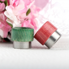 Replacement Stable Wood + SS Base 810 Drip Tip Mouthpiece for RTA RDA Tank - Green
