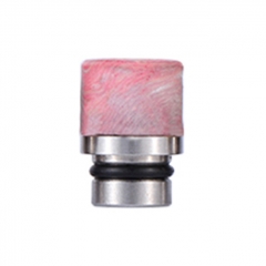 Replacement Stable Wood + SS Base 510 Drip Tip Mouthpiece for RTA RDA Vape Tank - Pink
