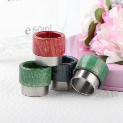 Replacement Stable Wood + SS Base 810 Drip Tip Mouthpiece for RTA RDA Tank - Green